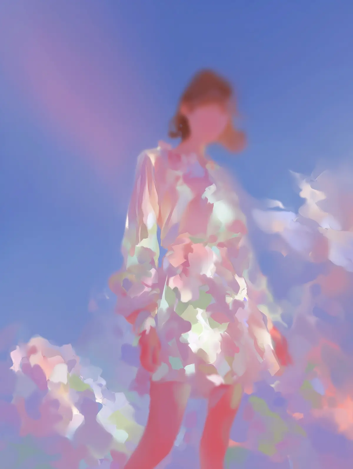 Person in a helmet looking at a futuristic scene