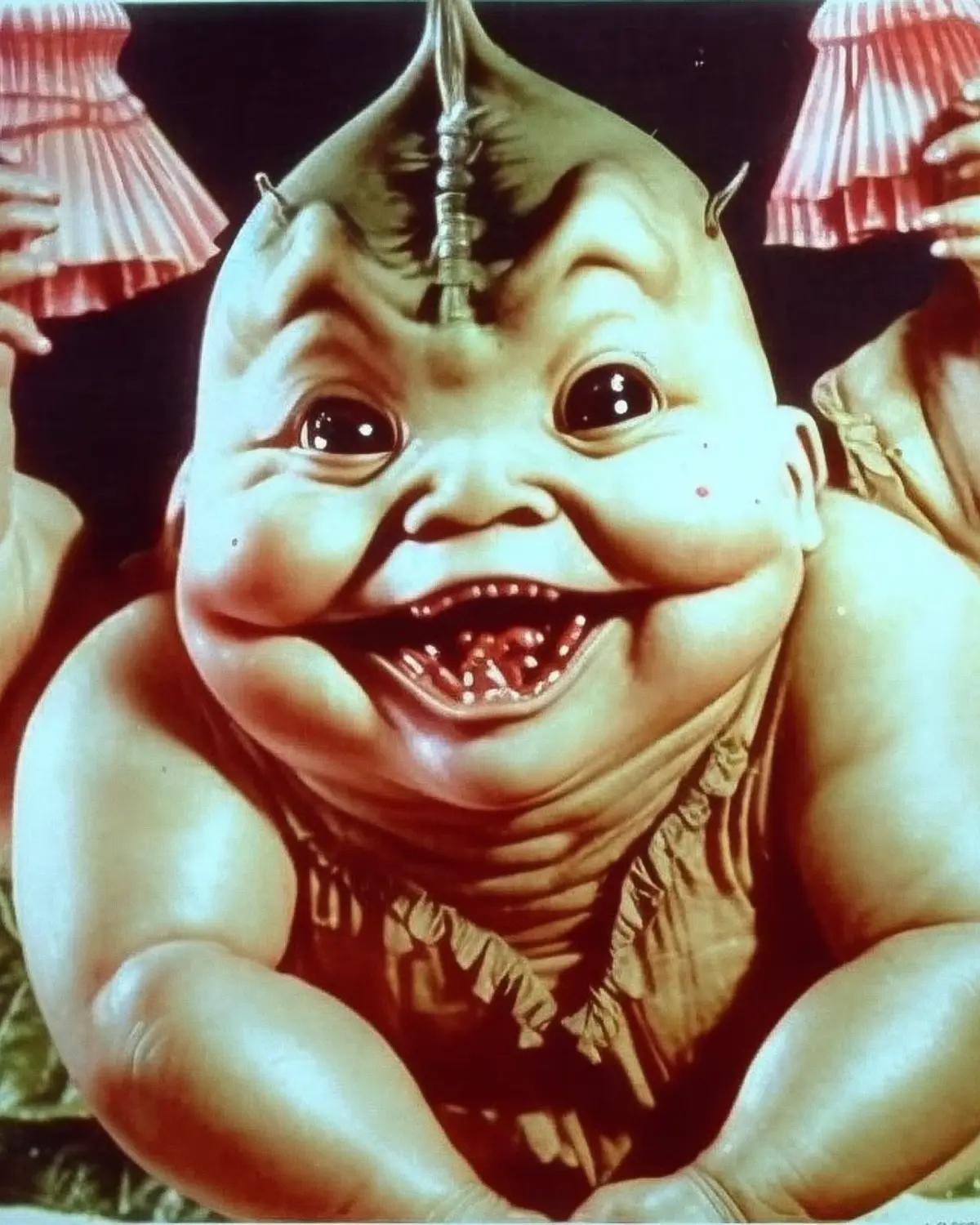 Person in a helmet looking at a futuristic scene